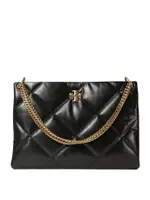 [Tory Burch] Tory Burch-Kira Diamond Quilt Hobo Borse A Spalla E Tracolla Nero-Donna OS