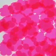 Flower Vinyl Shape 1" Hot Pink Go Go Fluorescent Edge Glow