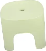 MOBUTOFU Shoe Changing Stool Adult Foldable Stool Elderly Bathroom Adults Step Folding Footrest Small Seniors Round Stepping Legs Toilet Foot Household Footstool PVC Light Green