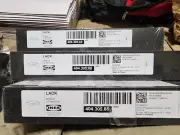 3 x IKEA Lack Floating Wall Shelf Black 30x26 cm 11 3/4 x 10 1/4 New IKEA