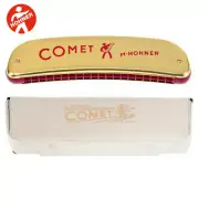 Hohner 2504 Octave Series Comet 40 Retro Style Harmonica Key of C Gold Anodized
