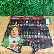 NWT Men's Holidays Boxer Briefs Buddy Elf Movie Sz Large