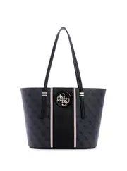 GUESS Black Logo Open Road Tote Bag