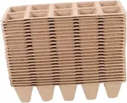 Yardwe 10-Hole Seedling Trays Plant Starter Cups 20 Pack Plant Fiber Pots for Use