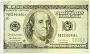 Hundred Dollars Flag 3' x 5' - 100 US Dollar Flags 90 x 150 cm - Banner 3x5 ft - AZ FLAG