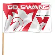 Sydney Swans AFL GAME DAY Flag Banner WITH Pole Fathers Day Man Cave