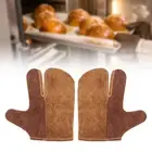 Fireplace Gloves Fireproof Three Finger for Firepit Outdoor Camping Barbecue