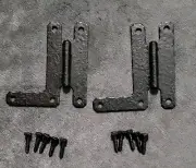 Vintage McKinney H L Hinge Flush Hammered / Forged Iron Dead Black 3" NOS