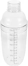 HEALEEP Clear Cocktail Shaker Beverage Mixing Cup for Cocktails Milk Tea More Easy to Clean Portable Hand Shaker for Home Bar Parties