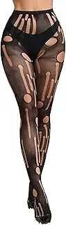 [ohmydear] Womens Sexy Tights Fishnet Stockings Patterned Tights Thigh-High Black Socks Lace Leggings Pantyhose XS-5XL