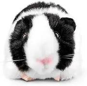 Living Nature Black Guinea Pig Plush Toy, 20cm Interactive Soft Toy with Realistic Sound, Eco-Friendly and Educational, Stuffed Animal for Kids and Collectors