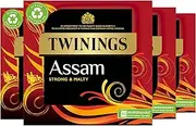 Twinings Assam Tea | Strong, Bold & Malty Black Tea | Refreshing & invigorating Indian Tea Blend | Multipack Bulk Buy, 320 (4 x 80) Biodegradable Tea Bags