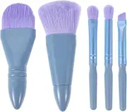 PACKOVE 1 Set Portable Makeup Brush Kit with Built in Bristle Brush Set for Foundation Blush Eyeshadow for Travel Go Makeup Application