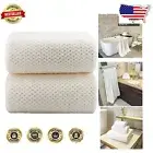 Soft Lightweight 39x78 Bath Sheet Set - Super Absorbent White Towels for Adults