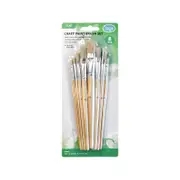Boyle 8 Piece Craft Natural Hog Hair Brush Set