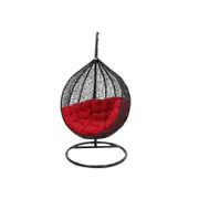 Kakadu Pod Chair - Black Frame with Red Cushion L103 x W110 x H200