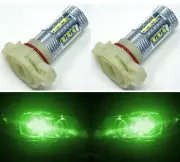 LED 80W 12085 5201 PS19W Green Two Bulbs DRL Daytime Light Replacement Lamp