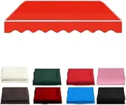 Retractable Awning Fabric Patio Sun Shade Shelter Top Canvas, Awning Cover Replacement Tarpaulin Cloth for Courtyards, Sun Shade Top Cover(Red,3.5x2m/12x7ft)
