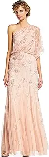 [Adrianna Papell] Women's One Shoulder Beaded
