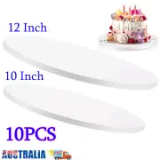 10Pcs Wedding Masonite Cake Board 5mm White Round 10" 12" Inch Cake Cups Boxes