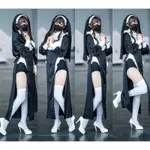 性感開叉變裝緊身萬聖節修女服裝 抖音同款修女裝COSPLAY 鬼修女