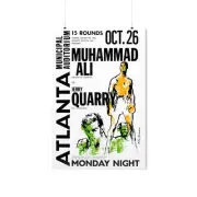 Ali vs Quarry I Boxing Poster High Quality Unframed Poster, Vintage Boxing Art