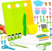 Toddler Knife Set - 43 Pcs Kids Knife Set For Chopping, Mini Chef Knife Set For 2 3 4 5 6 7 8 9 10 Year Old Girl Boy Gift