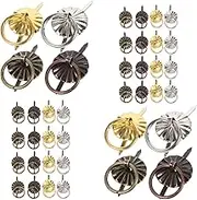 COHEALI Drawer Pulls 40pcs Metal Brad Fasteners with Rings Mini Brad Paper Fastener Metal Ring Handle Art DIY Crafts Accessories for Kitchen Bathroom Drawer Drawer Knobs