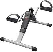 Portable Pedal Exerciser - Arm & Leg Exercise Peddler Machine - Low Impact Desk Cycle - Fitness Equipment for Seniors and Elderly - Folding Exercise Bike