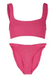 Hunza G Xandra Seersucker Bikini - Fuchsia - One Size One Size