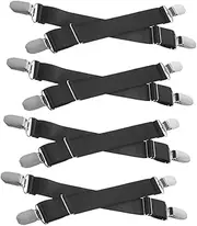 BELLIFFY 8pcs Boot Straps for Riding Motorcycle Dirt Bike Gear Pant Leg Straps Motorcycle Boot Straps Dresser Strap Holder Strap with Clip Straps with Clips Boot Straps for Jeans