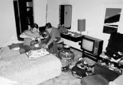 Rugby John Beattie And Alan Tomes In Their Hotel Room 1980 OLD PHOTO