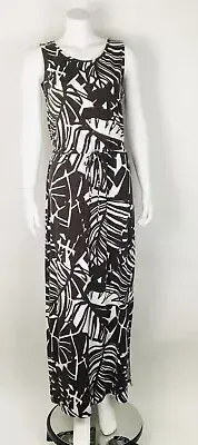 Chico's Zenergy NWT Noelle Palm Print Maxi Long Dress Stretch Drawstring Waist