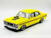 1:18 Ford XY Falcon Street Machine -- "Hazard" Neon Yellow -- Biante/AUTOart