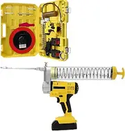 Battery Grease Guns, Efficient Electric Grease Guns Kit, with Hose, Tool Box, 7000 Psi, 2 Batteries, Pure Copper Motor, Explosion-Proof Transparent Tank, for Machinery