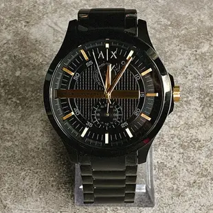 美國百分百【Armani Exchange】AX 手錶腕錶 阿曼尼 鋼錶帶 AX2121 簡約 低調素面 黑金 AQ21