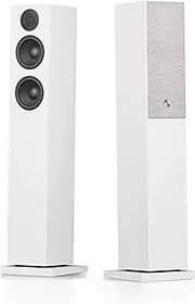 Audio Pro A36 HiFi Stereo Bluetooth WiFi Powered Wireless Multi-Room Home Theater Floor Standing Tower Speakers for Ultimate TV Sound Experience - Pair, White