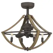 Bellevue QZCFA57270 Bergen 12" 3 Blade LED Indoor Ceiling Fan - Black