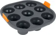 Bakemaster Silicone Collapsible Square 9 Cup Mini Muffin Air Fryer Insert, 21 X