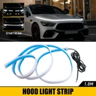 White 180cm Flexible Car Hood Day Running LED Light Strip Accessories Universal