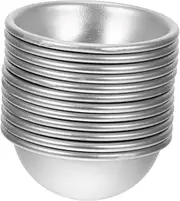 12Pcs Semicircular Aluminium Moulds for DIY Bath Salts Size Creative Bath Molds for Handmade Relaxation and Spa Experience