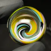 Handmade Borosilicate Contemporary Art Glass Vortex Marble by Derick Dove