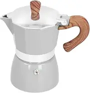 Octagonal Moka Pot 150 ml Aluminum Coffee Maker, Stovetop Brewer for Gas Electric Stove, Portable Coffee Machine, Home Travel Office (Seiko silver)