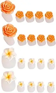 FOMIYES Nail Art Tools Toe Separators Set 16pcs Silicone Toe Spacers Nail Supplies