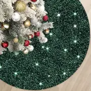 MODFUNS Green Tree Skirt 21 Inch Sequin Mini Tree Skirt Velvet Christmas Tree