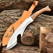Stainless Steel Handmade Gurkha Kukri Knife Wood Handle Shark Fixed Blade, Hunti