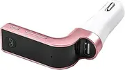 Multifunctional in-Car MP3 Player with Bluetooth 5.0, Supports TF Card & USB Playback, Smart Charging - Portable Vehicle Audio System for Cars/Trucks and Music Lovers(Pink)