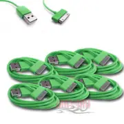 6 6FT USB SYNC DATA POWER CHARGER CABLE APPLE IPAD IPHONE 4S 4 IPOD TOUCH GREEN