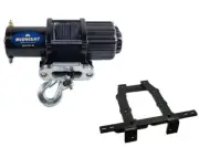 Viper 50 Ft Midnight Winch 4500 lb Black w/ Mount For Honda Foreman 500 2012-13