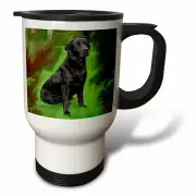 3dRose Black Labrador Retriever 14oz Stainless Steel Travel Mug